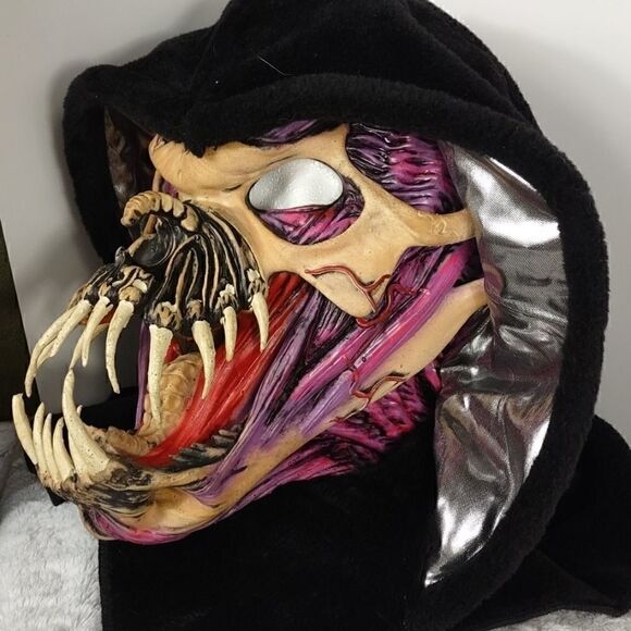 Adult Scary Purple Predictor Latex Halloween Mask - Picture 3 of 5